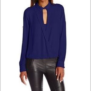 BCBG MaxAzria Giselle Drape Front Top